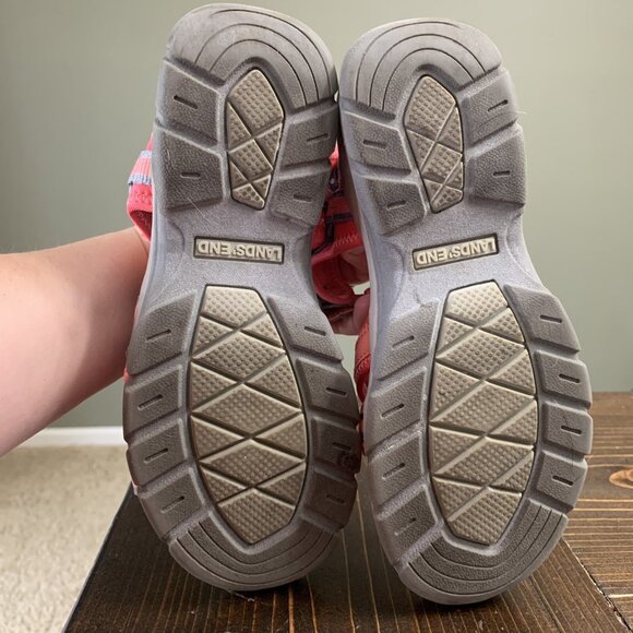 Lands End Sport Sandals Coral Women's 6B(M) Strappy Hiking Shoes - Picture 3 of 8